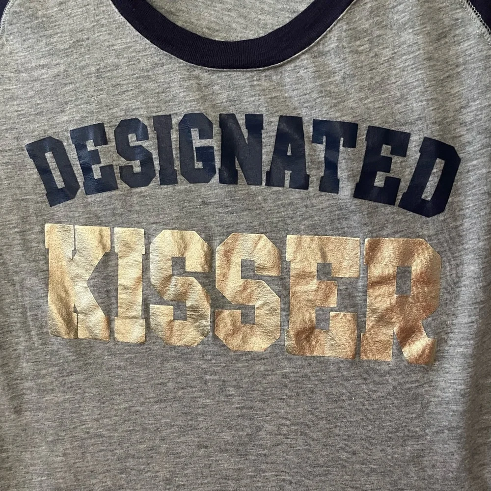 Victoria’s Secret PINK Padres Designated Kisser Baseball Tee LARGE MLB - Picture 2 of 4